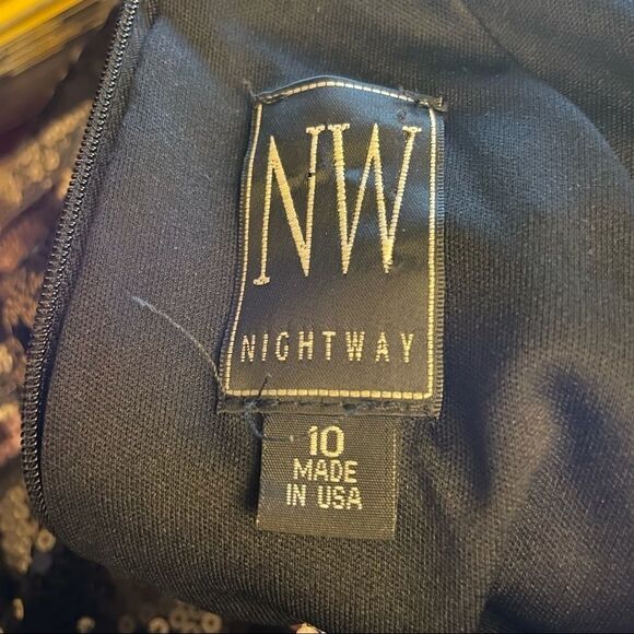 Vintage Night Way Sequins Chevron Midi Dress - Picture 5 of 5